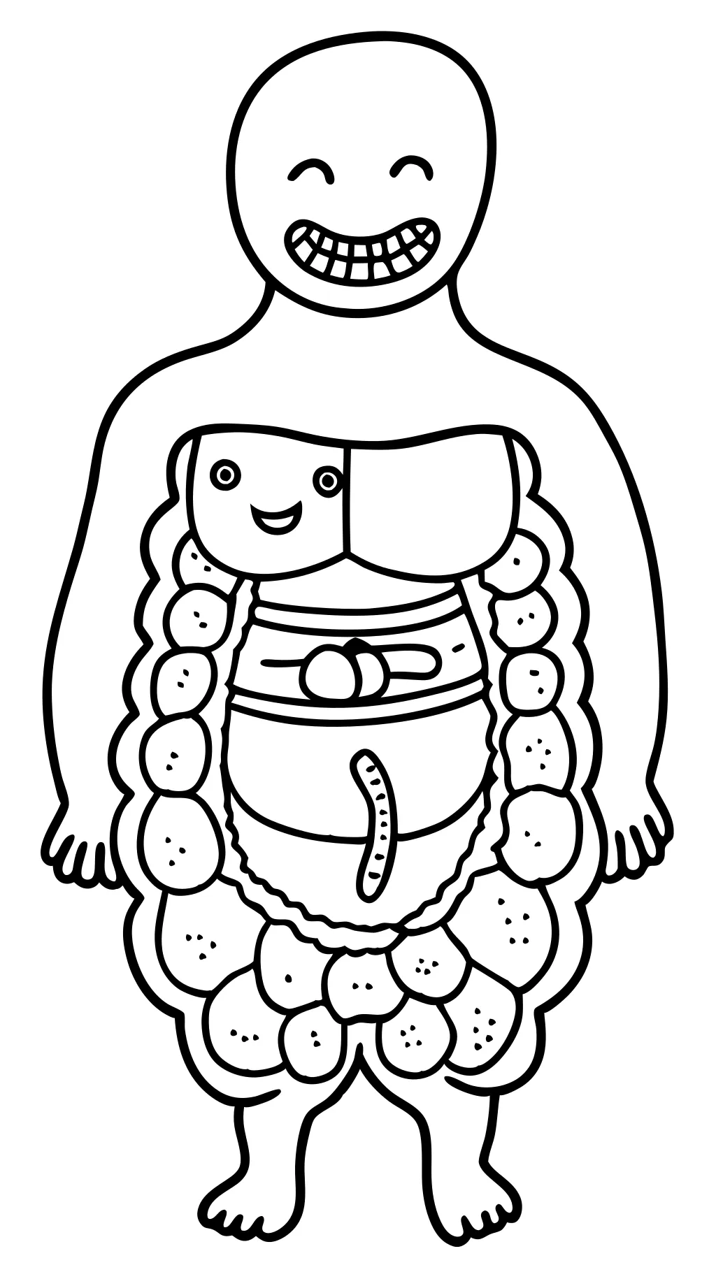 digestive system coloring page